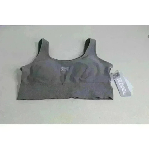 New Women's 32 Degrees Cool Steel Gray Seamless Racerback Sports Bra Size L NWT - Picture 8 of 11